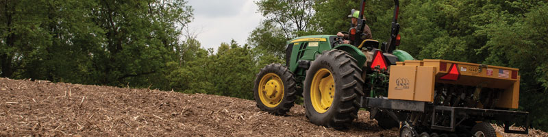 Tractor in field